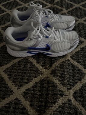 Nike Kids White and Blue Athletic Sneakers